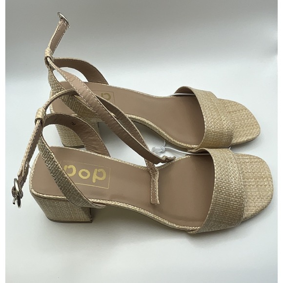 pop Shoes - Womens Pop Zymic Natural Heeled Sandals - New - Size 7